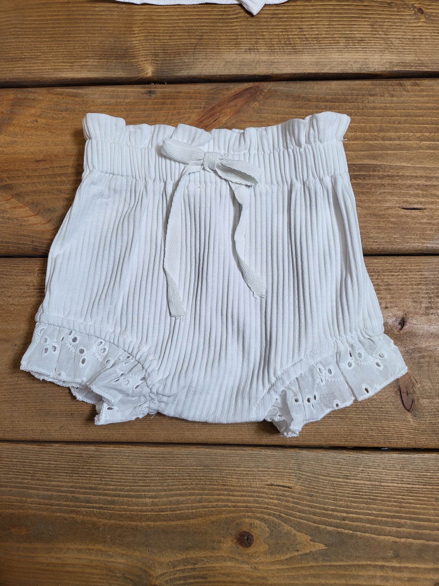 Lace Trimmed Ribbed 3 piece set