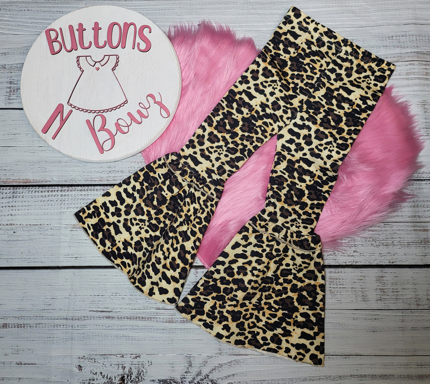 Leopard Bell-bottom Pants