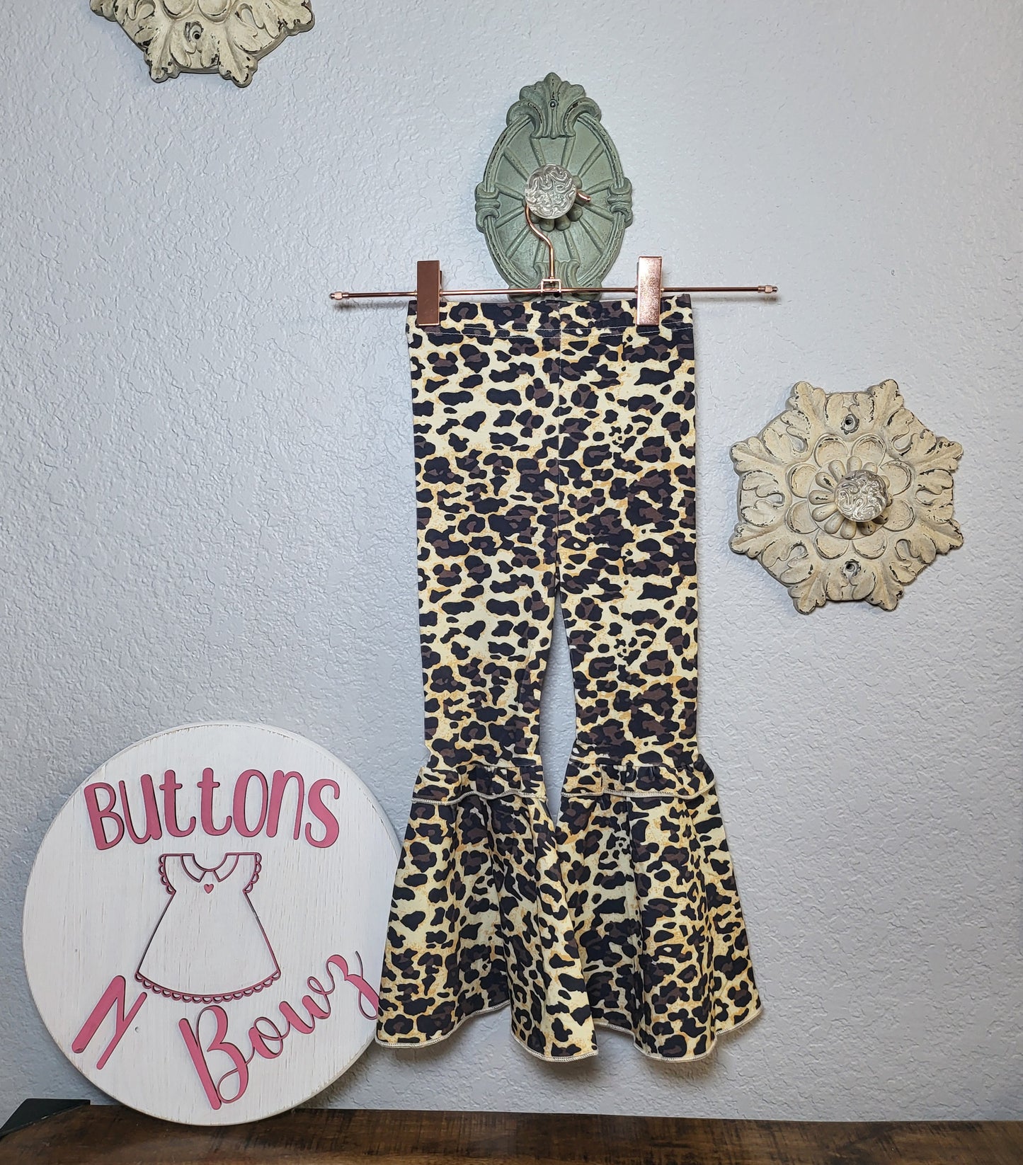 Leopard Bell-bottom Pants