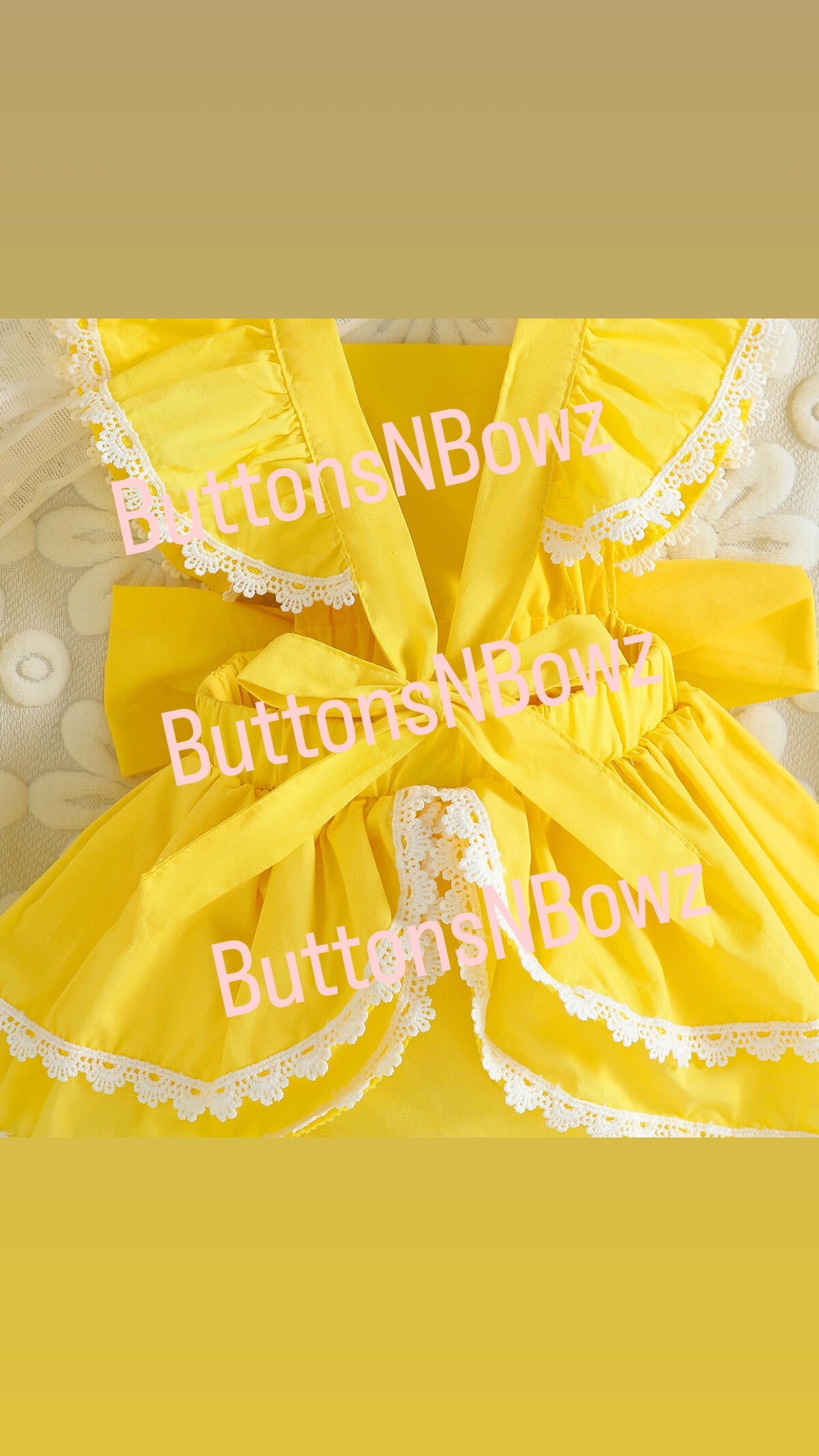 Yellow Bow Romper