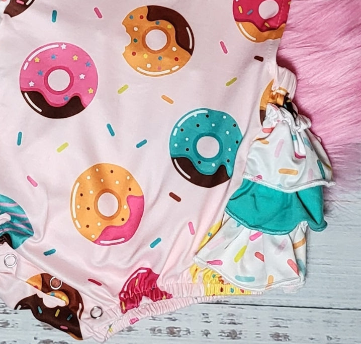 Sprinkled Donuts Bubble Romper