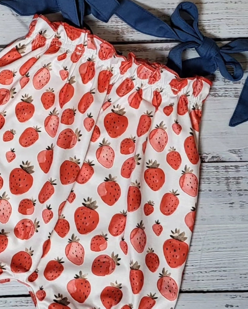Strawberry Field Romper