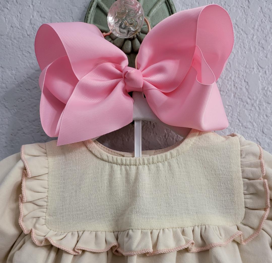 Ruffle Trim Puff Sleeve Dress