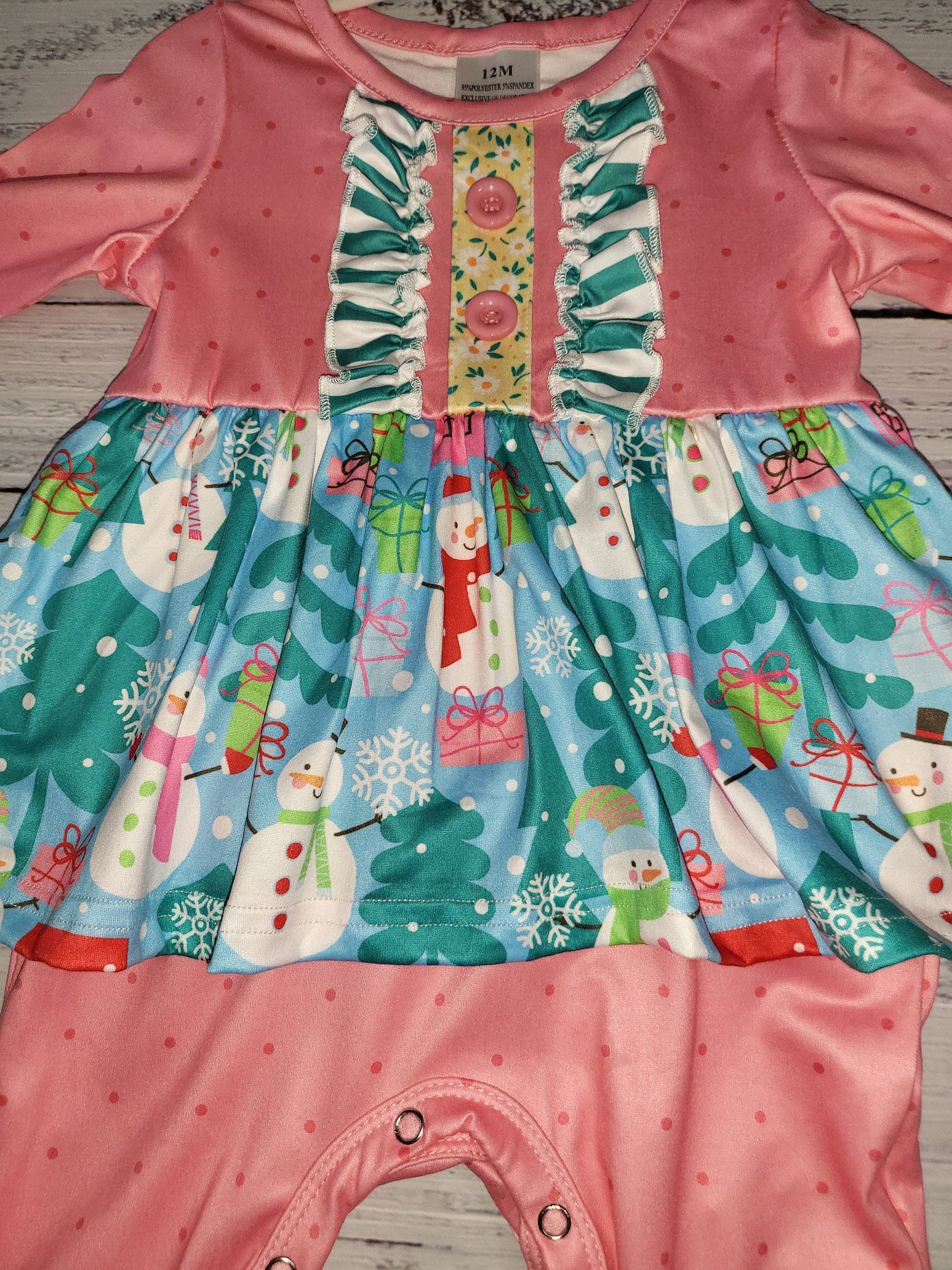 Pink Christmas Romper