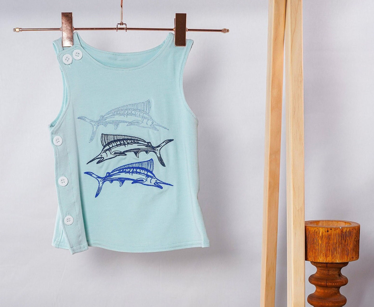 Fishing with Daddy Embroidered Boy Set