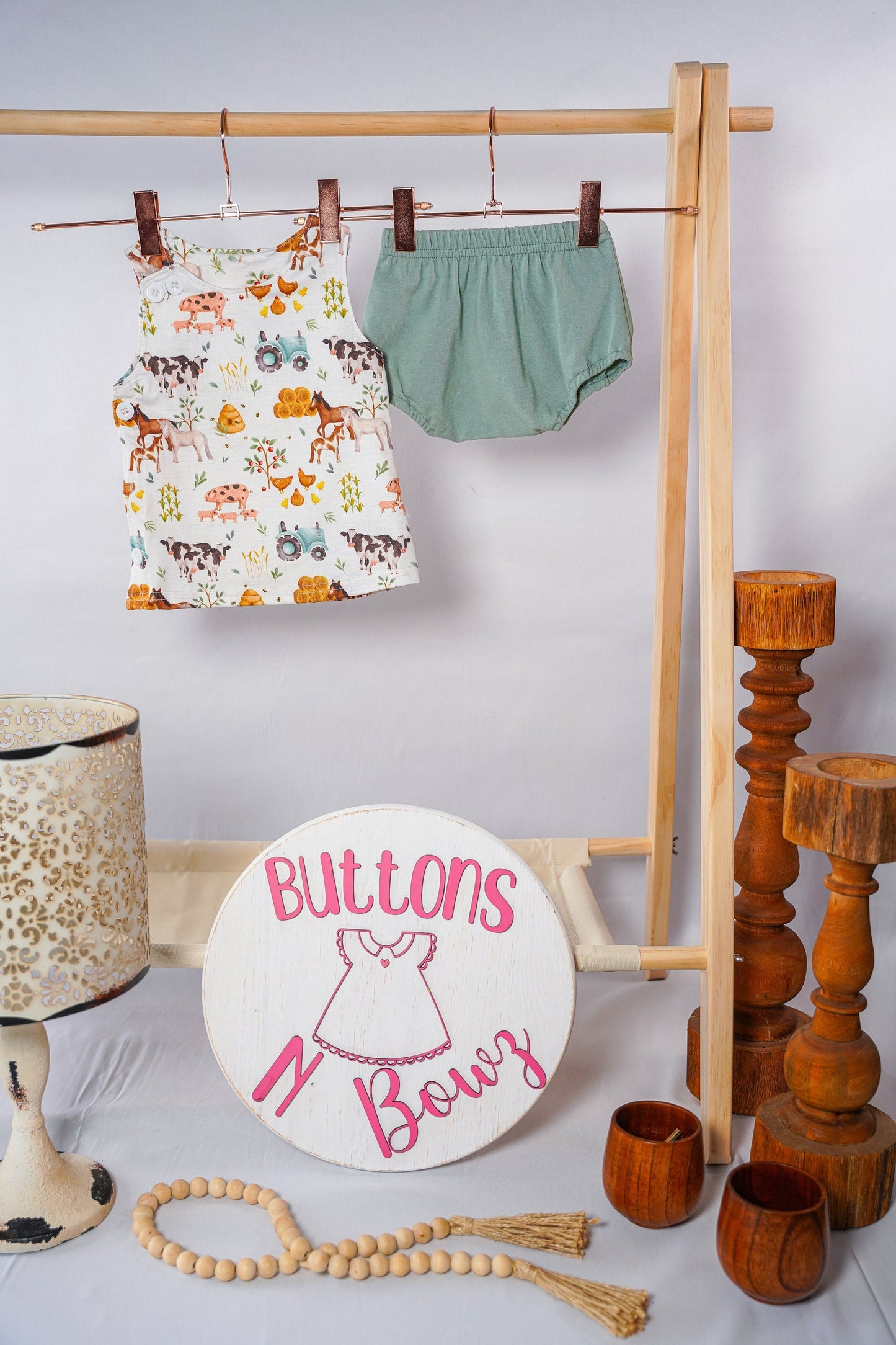 A Day at the Farm Embroidered Boy Set