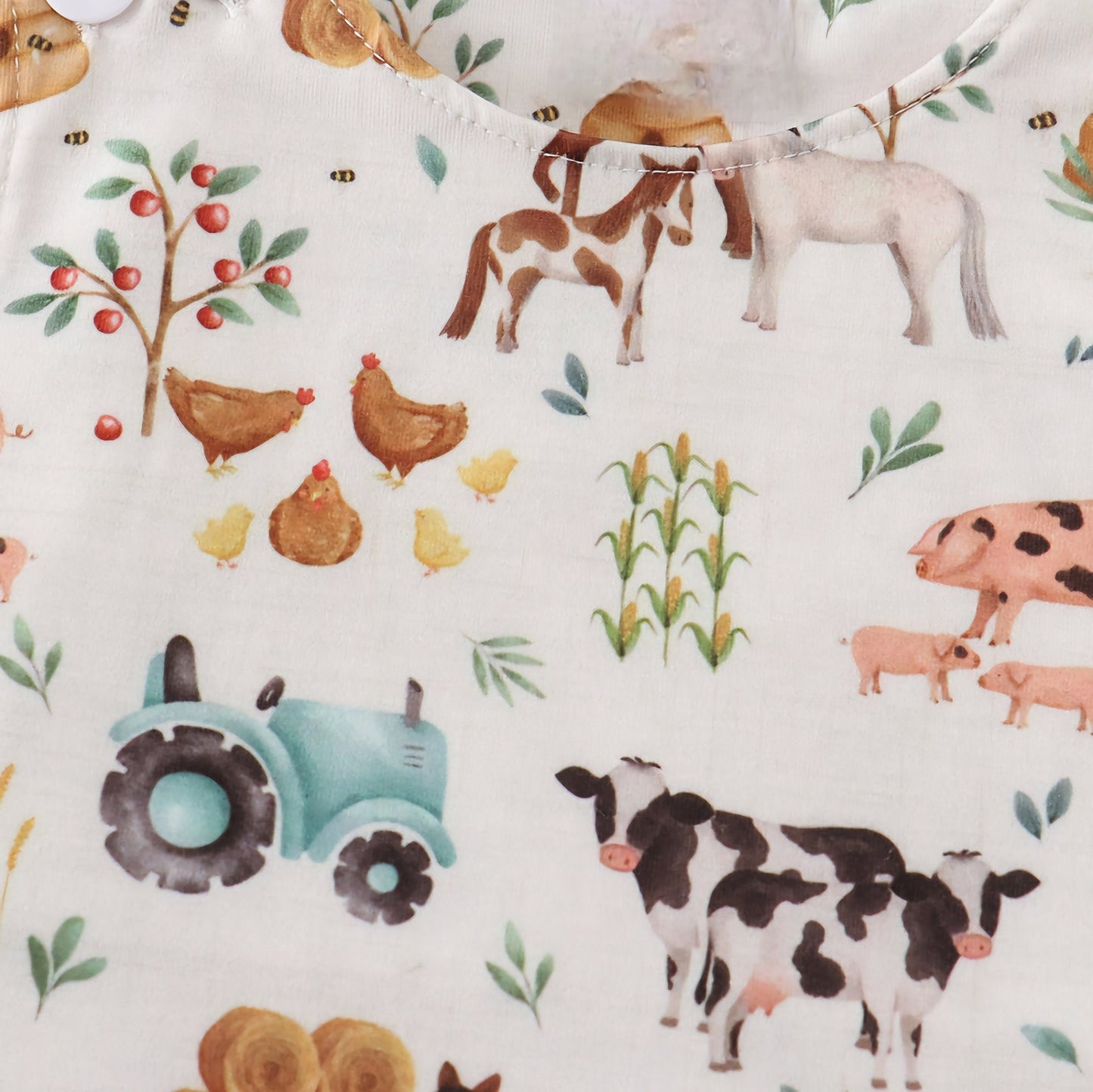 A Day at the Farm Embroidered Boy Set
