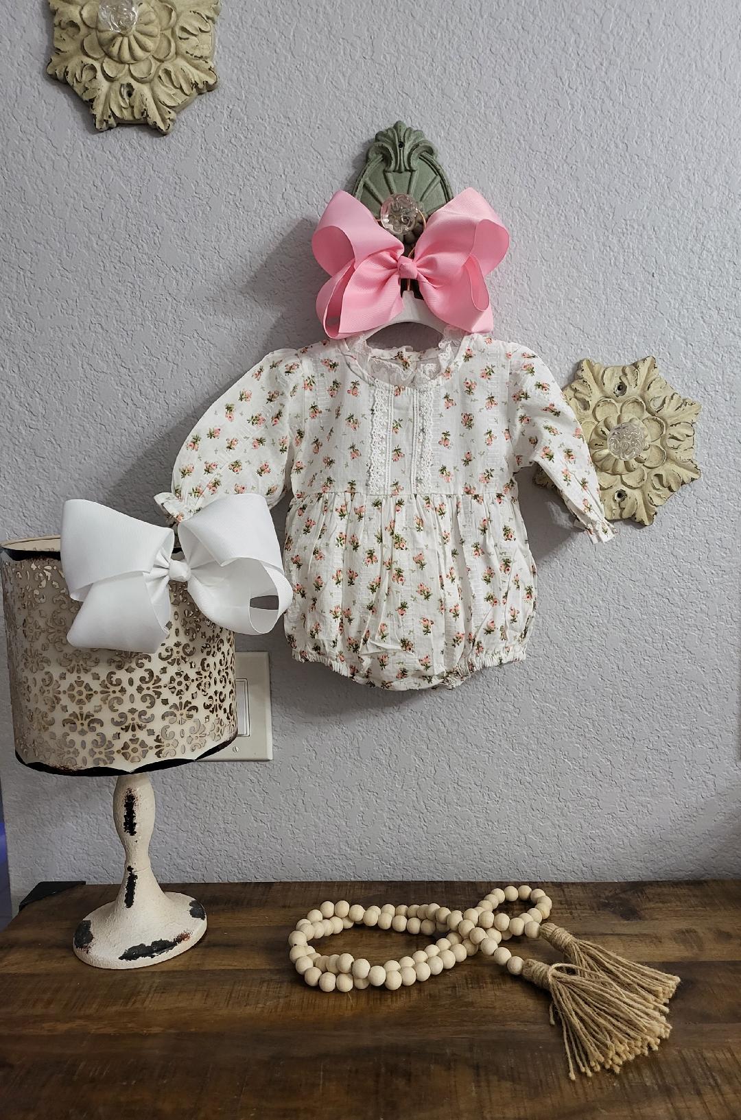 Puff Sleeve Floral Romper