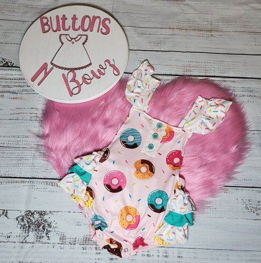 Sprinkled Donuts Bubble Romper