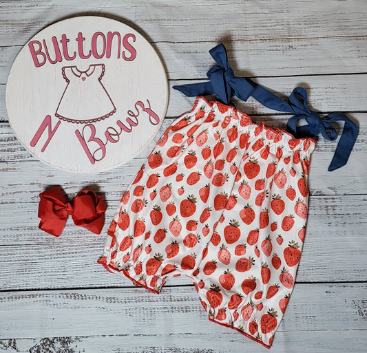 Strawberry Field Romper