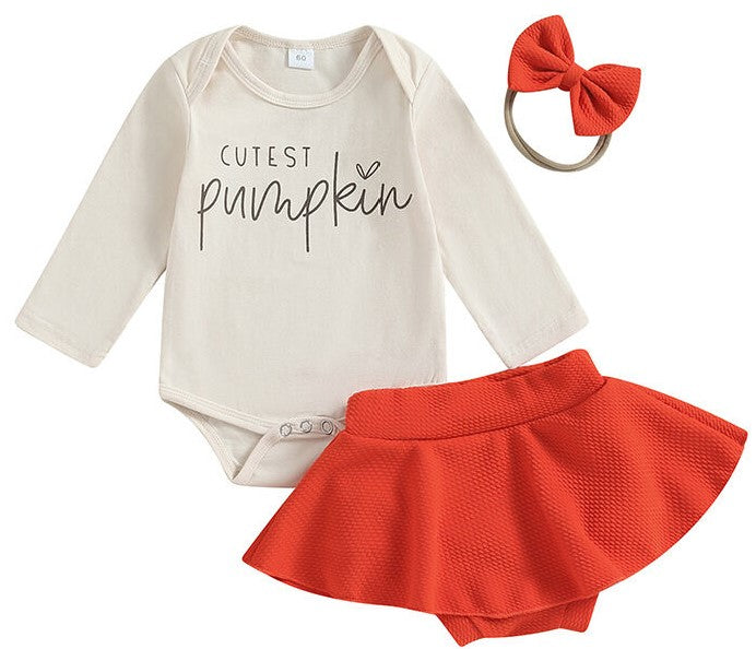 Cutest Pumpkin 3 piece set