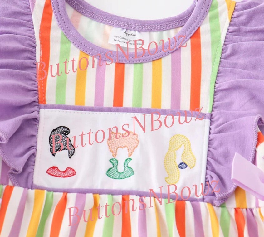 Hocus Pocus Embroidered Bubble Romper