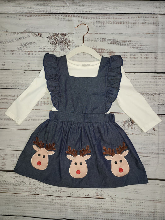 Reindeer Applique Dress