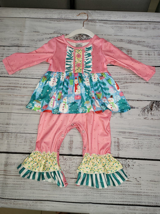 Pink Christmas Romper