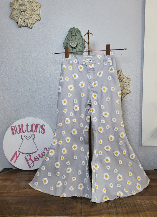 Daisy Print Bell-Bottoms