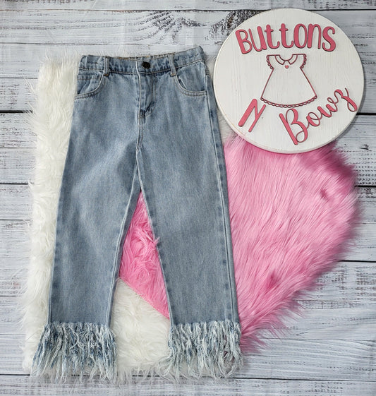 Blue Tassel Jeans