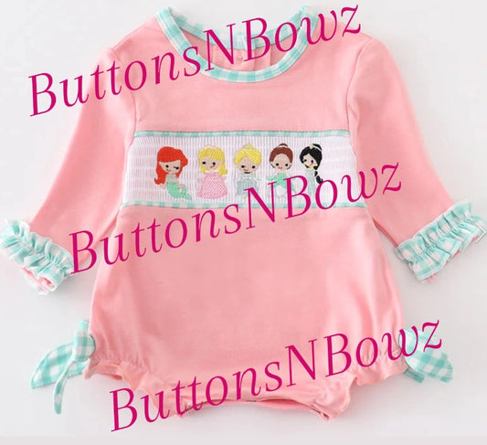 Princess Smocked Bubble Romper