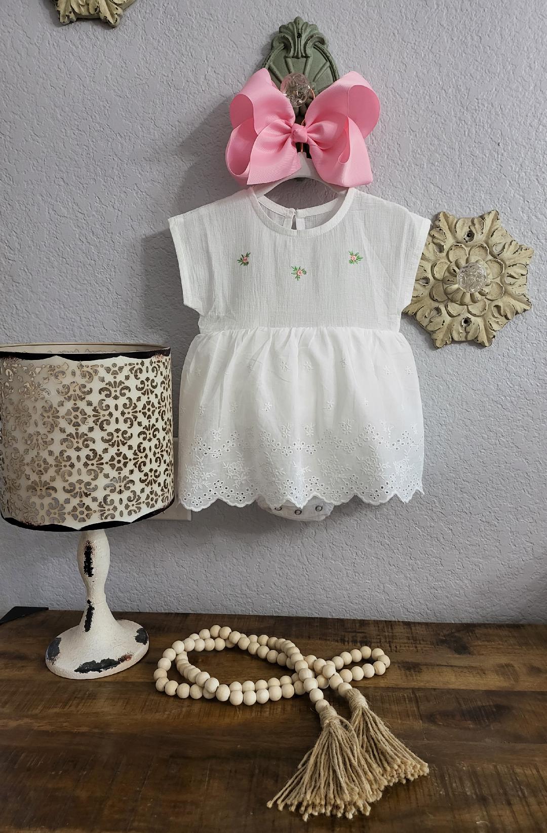 Summer Flower Romper with Hat